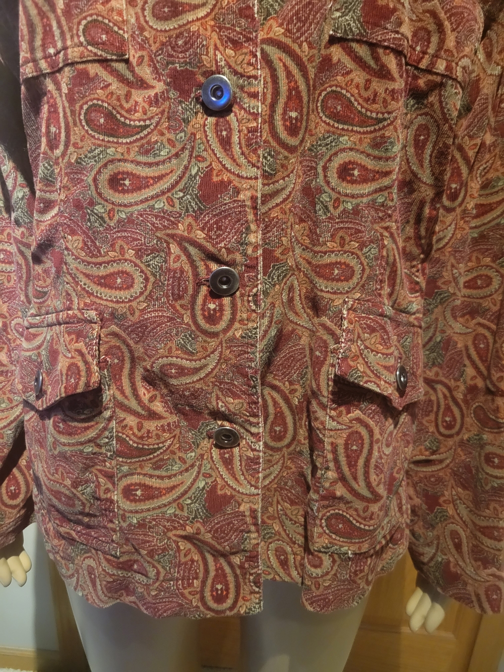 Christopher & Banks Paisley Button-Front Utility Jacket - Picture 3 of 8